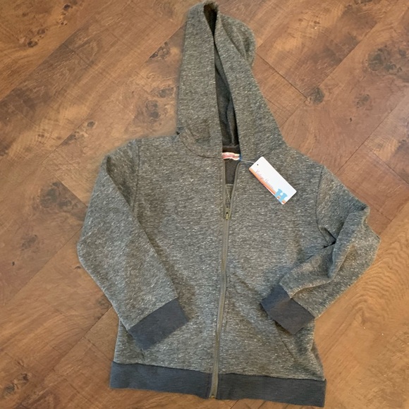 NWT Vintage Havana girl flip sequin emoji sz large full zip hoodie jacket - Picture 1 of 6